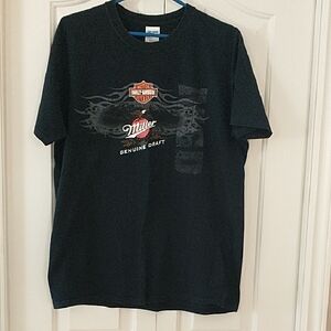 Harley- Davidson / MGD Beer Classic Men’s Black Tee shirt Large